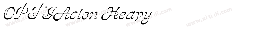 OPTIActon Heavy字体转换